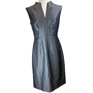 Antonio Melani Dark Gray Sleeveless Sheath Dress - Classic Tailored Fit